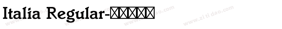 Italia Regular字体转换